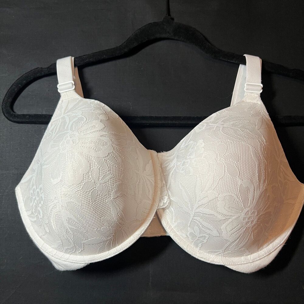 Bali White Full Coverage Wireless Bras 36DD Back Smoothing T-Shirt Bra